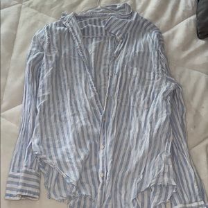 Button-up pin-striped shirt